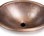 Copper 17-Inch Oval Sink, Hand-Hammered By Monarch Abode. - £121.35 GBP