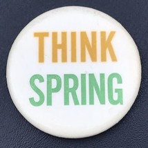 Think Spring Pin Button Vintage - £9.83 GBP