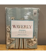 Waverly Garden Tour Rebecca Layered Window Valance Sunbelt Stripe Lined NEW - $59.39