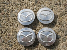 Factory 2010 Mazda 3 polished wheel center caps hubcaps - £25.06 GBP