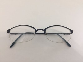 Emporio Armani Titanium Eyeglasses Navy Hexagon Logo Metal Glasses Frame... - $75.00