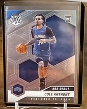 2020-21 Mosaic Cole Anthony Rookie Card RC NBA Debut AND Regular LOT Mag... - $2.96