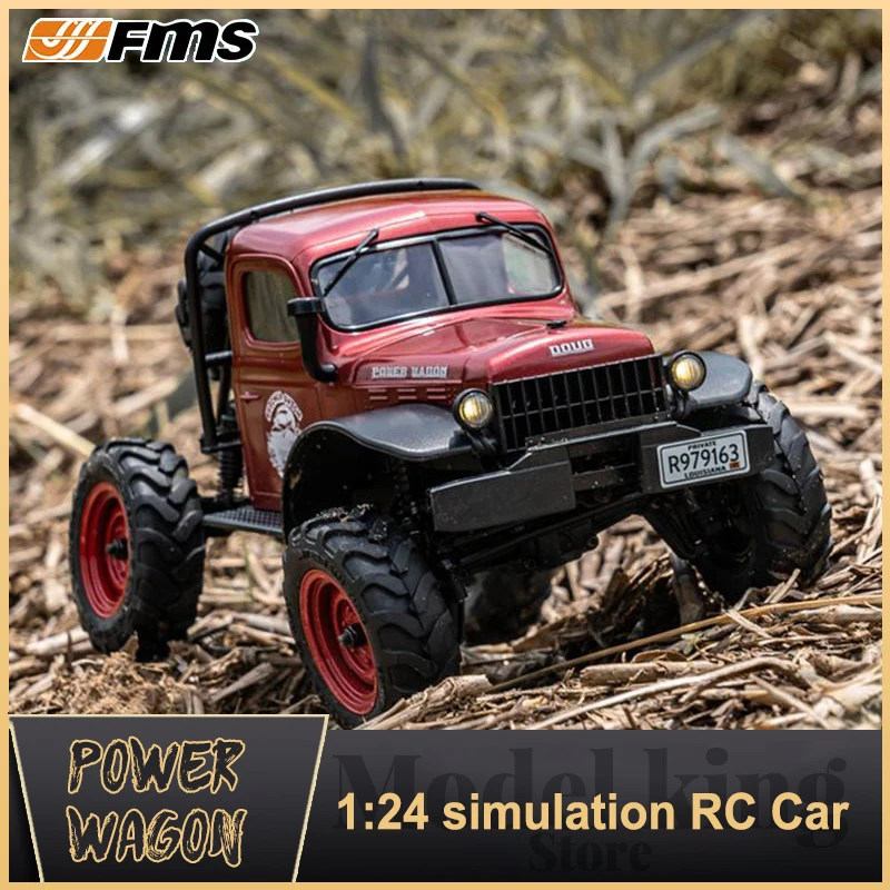 Fms FXC24 POWER WAGON RTR 12401 1/24 2.4g 4wd Rc Car Crawler Led Lights Off-road - £170.43 GBP+