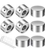 Pedal Footswitch Topper Metal Barefoot Pedal Buttons with 3 Screws and R... - €17,62 EUR