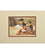 Navajo Dolls by Carol Theroux Print Reproduction 9x12 Mat Ready for Frame - $8.50