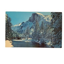 Postcard Yosemite National Park Half Dome Merced River In Winter California - £5.53 GBP