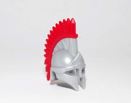 MV Greek Spartan silver Helmet for Minifigures (style B30) US Shipping W... - $2.70
