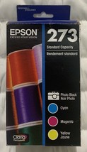 Epson 273 Photo Black &amp; Color Combo Pack T273520 Exp 2021+ New Sealed Retail Box - £20.26 GBP