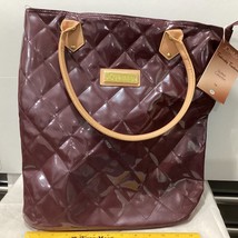 Joy &amp; Iman Quilted Patent Leather Tote/Bag Violet NWT - £17.31 GBP