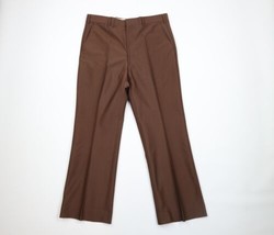 Vtg 60s 70s Streetwear Mens 34x32 Striped Knit Wide Leg Bell Bottoms Pan... - £85.65 GBP