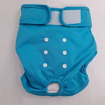 Dog Diaper Blue Washable snap back LARGE - £10.09 GBP