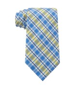 NAUTICA Blue Yellow Ocean Gingham Check Textured Silk Classic Tie - $19.99