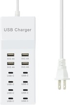 USB Charger 12 Port USB Charging Station 4 USB A Ports and 8 USB C Ports... - £43.79 GBP