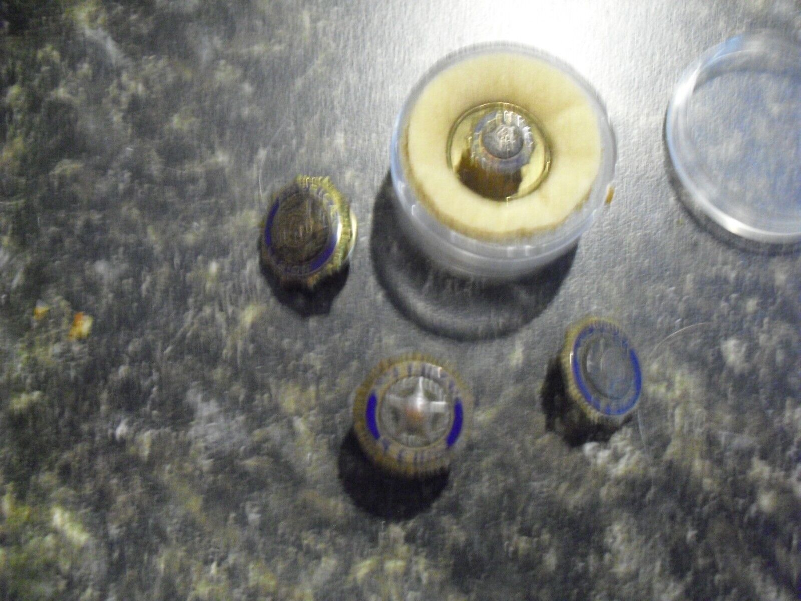 Lot of 4 Antique  c1920s Army American Legion Enameled Screw Lapel Pins 5/8" W - $48.51