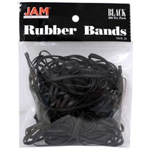 JAM PAPER Colorful Rubber Bands - Size 33 - Black Rubberbands - 100/Pack - $20.99