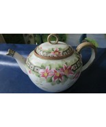ANTIQUE NIPPON JAPAN TEAPOT ORIGINAL HANDPAINTED FLORAL  - $63.35