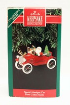 VINTAGE 1991 Hallmark Keepsake Christmas Ornament Here Comes Santa Antique Car - £19.54 GBP