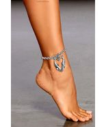 DOLPHIN KISSES Ankle Bracelet - Adjustable Stainless Steel Chain ANKLET Jewelry  - £15.58 GBP