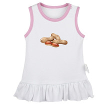 Babies Nut Peanut Pattern Dresses Infant Baby Princess Dress Kids Ruffles Skirts - £9.82 GBP