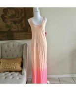 Xhilaration Maxi Dress Sleepwear Size M Racer Back Ombre Orange Pink NWT - $23.96