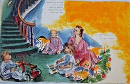 Vintage Art Print Illustration &quot;Christmas. Boxing Day&quot; by Frede Vidar 1940s - £15.71 GBP