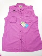 BANANA BOAT Topsail Island NC Sz L Sleeveless UPF 50 Button Shirt Pink - £23.88 GBP