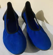 Arche France Women&#39;s size 7 Ballet Flats Blue/Black Suede Leather EU 37 ... - $74.79