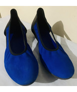 Arche France Women&#39;s size 7 Ballet Flats Blue/Black Suede Leather EU 37 ... - $74.79