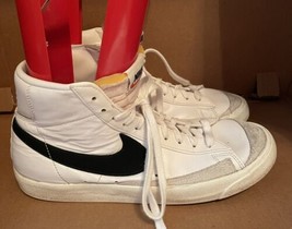Nike Shoes Womens 12 Blazer Mid 77 Vintage High Top CZ1055-100 White Lea... - £36.67 GBP