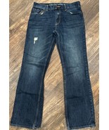 Aeropostale Jeans Men&#39;s 30x32 Tag Blue Driggs Slim Boot Distressed Actua... - $34.17 CAD
