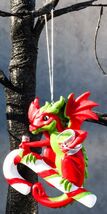 Ruth Thompson Red Green Dragon With Candy Cane Christmas Tree Hanging Or... - $14.99
