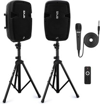 Pyle PPHP849KT Black Active&amp;Passive BT LoudspeakersKit with 8&quot;Speakers(O... - $152.99