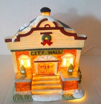 Christmas Victorian Village City Hall Xmas Home Decoration can be illuminated - £19.67 GBP