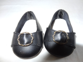AMERICAN GIRL Doll Felicity Black Meet Shoes with Buckle Colonial Flats Sandals - £17.03 GBP