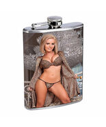 Georgia Atlanta Pin Up Girls D7 Flask 8oz Stainless Steel Hip Drinking Whiskey - $16.78