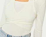 Pretty Garbage Layered Halterneck Ribbed-Knit Top Ivory - $32.00
