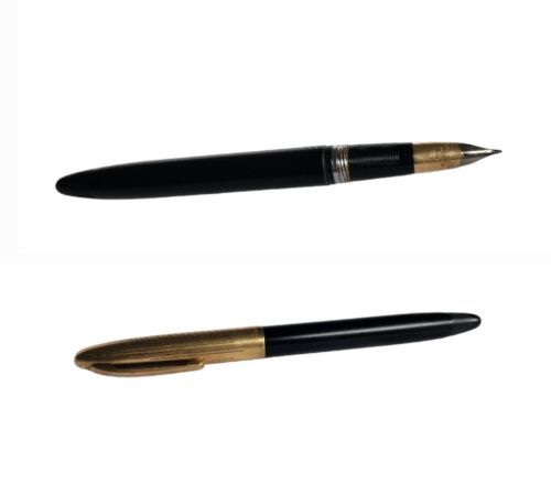Vintage 1940 Sheaffer 14 K Tip white dot Black fountain pen Made In USA  - $138.60