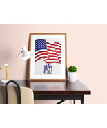 Happy 4th of July- American Flag Wall Art Printable- USA Flag-Patriotic ... - £0.19 GBP