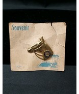 1940s 50s Souvenir Horse Pin Brooch State of Maine Original Card From Wo... - $13.58