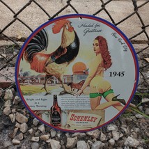 Vintage 1945 Schenley Reserve Pre-War Quality Whiskey Porcelain Gas &amp; Oil Sign - £98.29 GBP