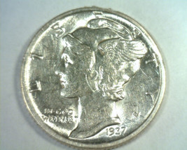 1937-D Mercury Dime Choice About Uncirculated Ch. Au Nice Original Coin - £15.01 GBP