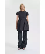 Scoop Black Asymmetrical Neckline Zip-Back Top (Size M 8–10) - $14.00