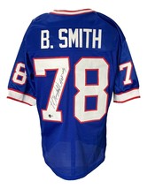 Bruce Smith Signed Custom Blue Pro-Style Football Jersey HOF 09 BAS ITP - $281.28
