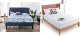 Zinus Omkaram Upholstered Platform Bed With Full Gel-Infused Green Tea Memory - £392.34 GBP