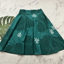 Vintage Womens Hawaiian Print Midi Skirt Size L Green Tropical Floral A-... - £22.32 GBP