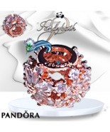 PANDORA Rose Gold Sparkling Herbarium Cluster Charm 782383C01 - $77.30 CAD