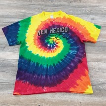 Port &amp; Company Mens Large New Mexico Short Sleeve T-Shirt Tye Dye Party Casual - £10.17 GBP