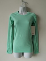 Nwt Lululemon WLDM/WLDM Aqua Green Swiftly Tech Ls 2.0 Lightweight Crew Top 12 - £76.05 GBP