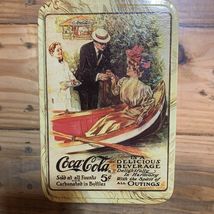 1991 Coca Cola Hinged Vintage Tin Box Soda Advertisement - $24.75