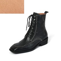 Street Stylel Ankle Boots Autumn Spring Quality Cowhide Ladies Warm Shoe... - £129.79 GBP